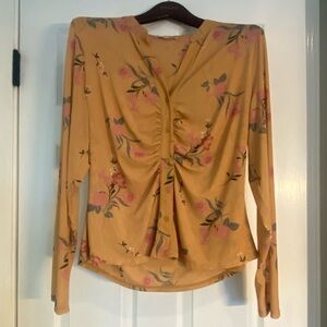 DR2 long sleeve floral blouse button up